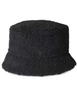 Maison Michel Axel Shearling-Effect Bucket Hat - Black