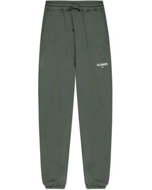 AllSaints Halcyon Logo-Print Track Trousers - Green