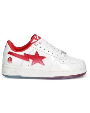 A Bathing Ape Bape Sta Sneakers Aus Lackleder - Weiß