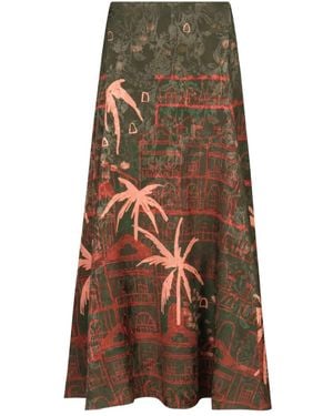 Johanna Ortiz Encanto De Isla Jacquard Maxi Skirt - Multicolour
