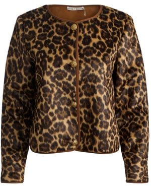 Alice + Olivia Alma Leopard-Print Faux-Fur Coat - Brown