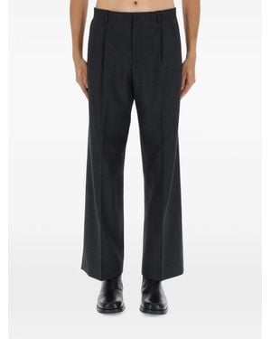 sunflower Wide-Leg Pleated Pants - Black