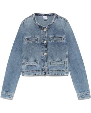 Pinko Classic Cotton Jacket, Breathable Design - Blue