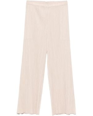 Pleats Please Issey Miyake Pleated Trousers - Natural
