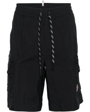 Moncler Bermuda shorts neri con fascia elastica - Nero