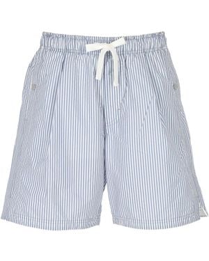 Stone Island Striped Drawstring Shorts - Blue