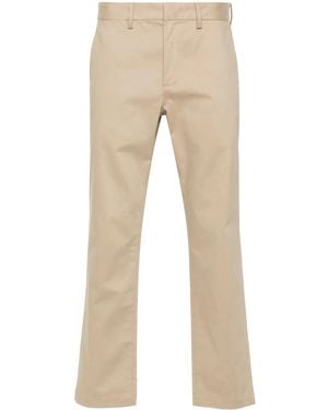 Saint Laurent Chino Trousers In Stretch Cotton - Brown
