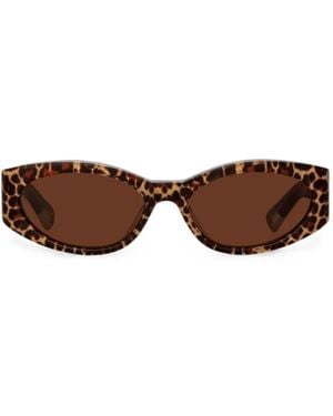 Jacquemus Ovalo Oval Sunglasses - Brown