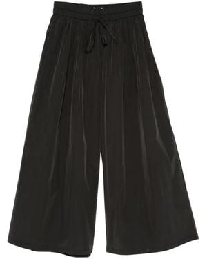 Psophia Drawstring-Waist Pleated Palazzo Pants - Black