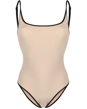 TOTEME Stripe Edge Swimsuit - Natural