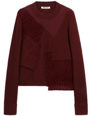 Ports 1961 Pullover Im Patchwork-Look - Rot