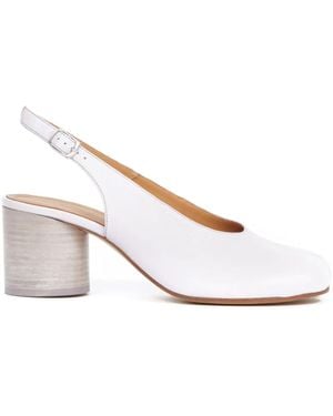 Maison Margiela 60Mm Tabi Slingback Pumps - White