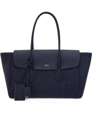 Ferragamo East-West Tote Bag (L) - Blue