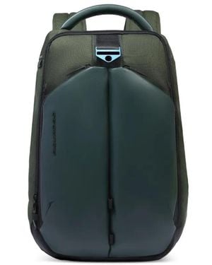 Piquadro Leather-Paneled Backpack - Green
