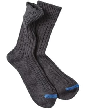 RoToTo Chunky Ribbed-Knit Socks - Blue
