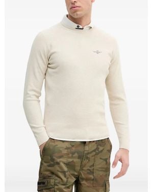 Aeronautica Militare Trui Met Raglanmouwen - Naturel