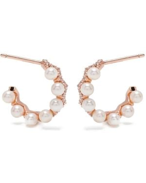 Apm Monaco Up And Down Earrings With Pearls - Natural