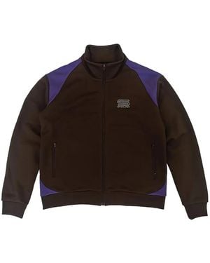 Sinclair Logo-Embroidered Panel Track Jacket - Brown