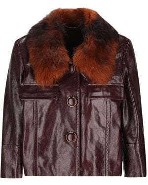 Chloé Leather Jacket - Brown