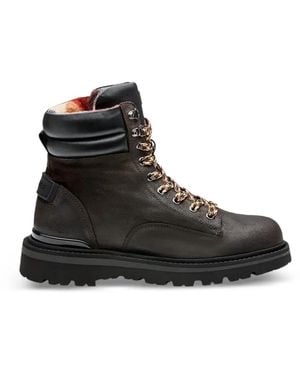 Bogner Lace-Up Lug-Sole Boots - Black