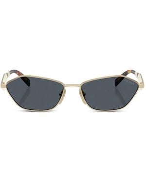 Prada Geometric-Frame Sunglasses - Metallic