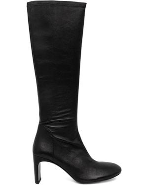 Patrizia Pepe 75Mm Zip-Fastening Round-Toe Boots - Black