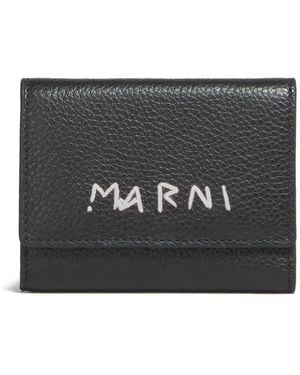 Marni Schlüsseletui Mit Logo-Stickerei - Schwarz