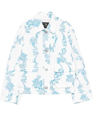 Etro Cotton Polyester Jacket - Blue
