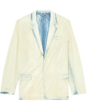 DIESEL X-Ray Bleach Denim Blazer - White