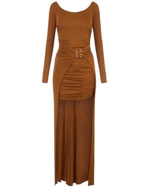 Elisabetta Franchi Carpet Dress - Brown
