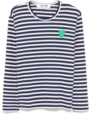 COMME DES GARÇONS PLAY Heart-Patch T-Shirt - Blue