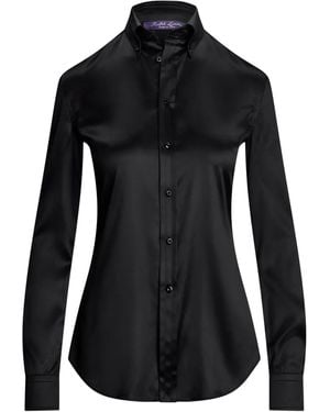 Ralph Lauren Stretch-Silk Shirt - Black