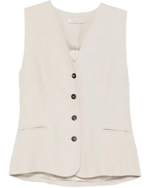 Antonelli Jesi Buttoned Waistcoat - White