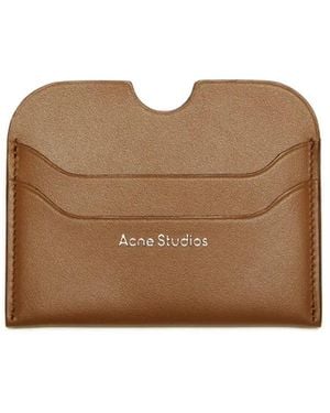 Acne Studios Logo-Stamp Cardholder - Brown