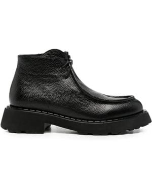 SERGIO MORETTI FIRENZE Zip-Fastening Leather Desert Boots - Black