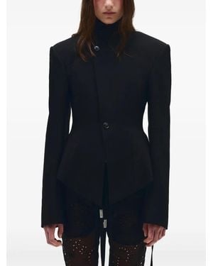 Ann Demeulemeester Lila Fitted Jacket - Blue