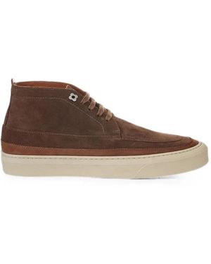 Lardini Suede Mid-Top Trainers - Brown