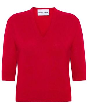 EMERSON RENALDI V-Neck Jumper - Red