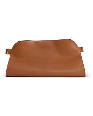 The Row Leather Clutch Bag - Brown