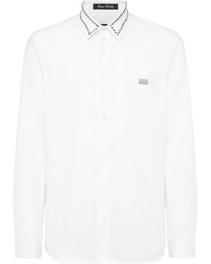 Philipp Plein Stud-Embellished Shirt - White