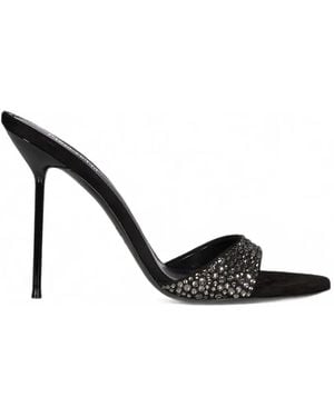 Paris Texas Lidia Rhinestone-Embellished Sandals - Black