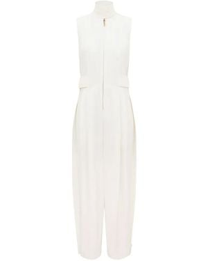 Zimmermann Twill Luna Jumpsuit - White