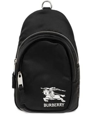Burberry Riñonera Knight Con Logo - Negro