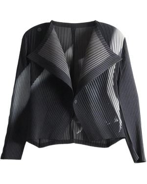 Issey Miyake Hands Of Lover Pleated Abstract-Print Jacket - Black