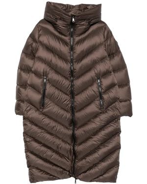 SERGIO MORETTI FIRENZE Quilted Hooded Coat - Brown
