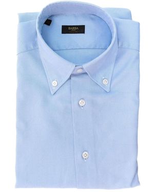 Barba Napoli ボタン シャツ - ブルー
