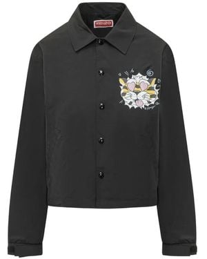 KENZO Graphic Coach Jacket - Black