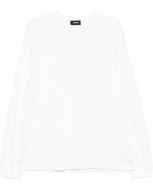 we11done Faux-Pearl T-Shirt - White