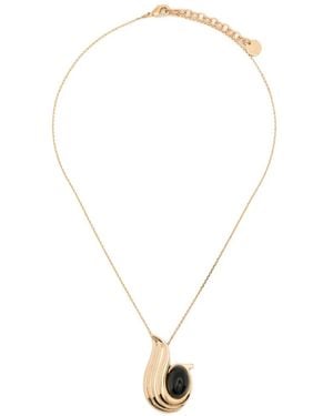 Ferragamo Collier À Pendentif Abstrait - White