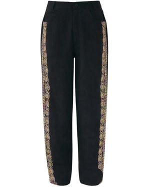 Antik Batik Embroidered Trousers - Black